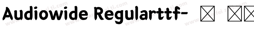 Audiowide Regularttf字体转换